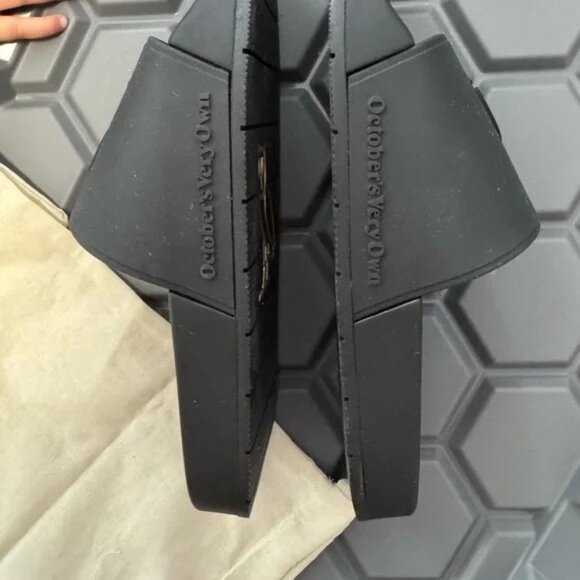 OVO Black Slide Sandals - Picture 3 of 4